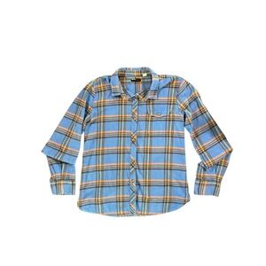 BDG Urban Outfitters Plaid Flannel Shirt Boyfriend Fit‎ Blue Size M
